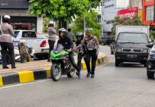 Sat Lantas Polresta Jayapura Kota Tertibkan Pelanggar Lalu Lintas