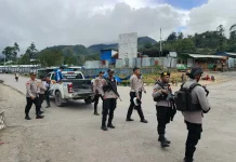 Polres Tolikara Menggelar Patroli Kamtibmas di Karubaga