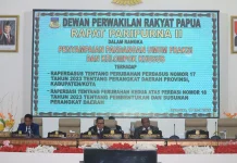 DPR Papua Tetapkan Rekomendasi LKPJ Gubernur dan Setujui Perubahan Propemperda
