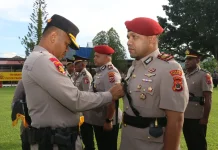 Polres Jayapura Gelar Upacara Sertijab dan Pelantikan Pejabat Utama