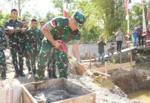 Pangdam XVII/Cenderawasih Pimpin Groundbreaking Jembatan Garuda Merah Putih