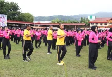 Sambut Hari Bhayangkara, Polda Papua Menggelar Olahraga Bersama