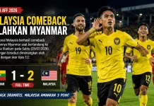 Malaysia Berhasil "Comeback" di Kandang Myanmar