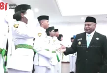 Gubernur Papua Kukuhkan 32 Anggota Paskibraka 2026