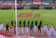 Upacara HUT RI di Stadion Mandala Berlangsung Khidmat