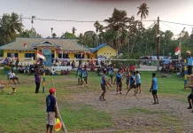 Pertandingan Voli Warnai HUT ke-112 Pekabaran Injil Skouw