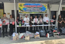 Kejari Jayapura Musnahkan Barang Bukti 49 Perkara Pidana
