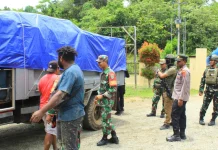 Aparat Kemanan Menggelar Sweeping di Senggi, Antisipasi Gangguan Kamtibmas