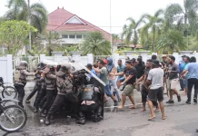 Polres Yapen Menggelar Simulasi Sispamkota