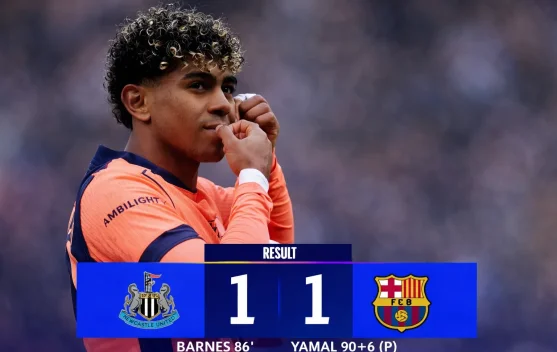 Barcelona Terselamatkan pada Menit Akhir saat Melawan Newcastle