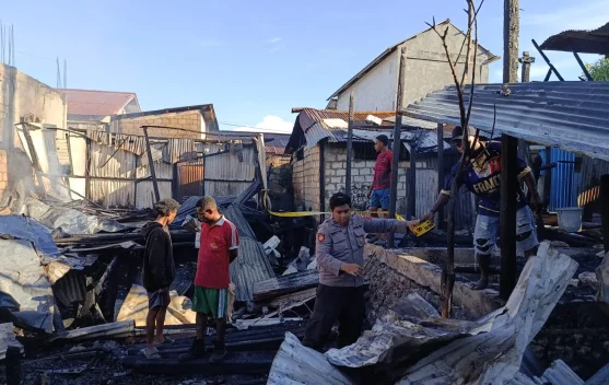 Lima Rumah Terbakar di Hamadi Kota Jayapura