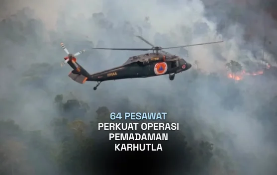 Pemerintah Kerahkan 64 Pesawat dan 54.394 Personel Tangani Karhutla