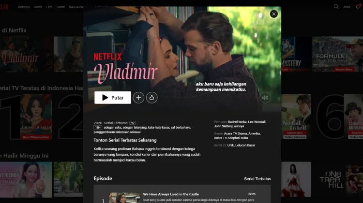 Vladimir Serial Drama Psikologis Baru yang Tayang Netflix