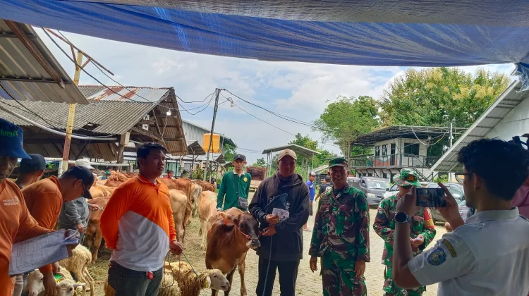 Sebanyak 150 Buruh Tani Terima Sapi dan Kambing