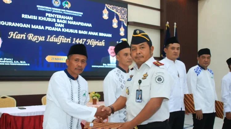 Hari Kemenangan, Tiga Warga Binaan Langsung Hirup Udara Bebas