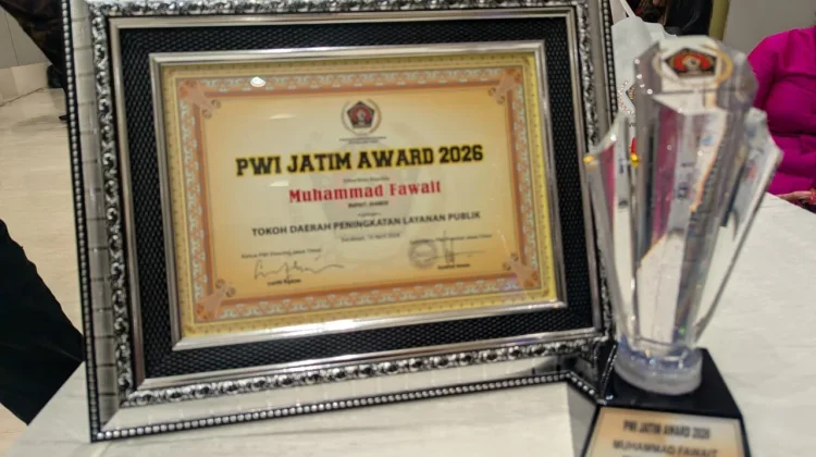 Raih PWI Jatim Award 2026, Fawait: Vitamin untuk Tingkatkan Layanan Publik
