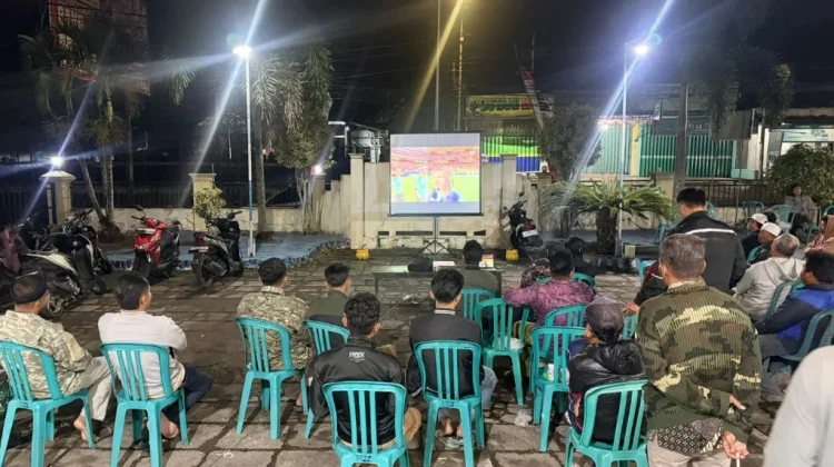 Nobar Piala Dunia dan Lomba Domino Semarakkan HUT Bhayangkara