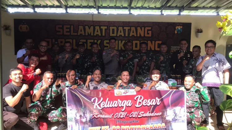 TNI Polri di Lumajang Gelar Tasyakuran Hut Bhayangkara