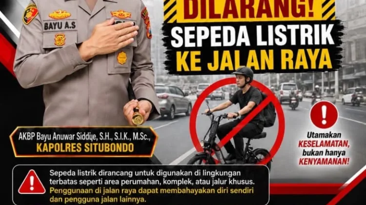 Polisi Ingatkan, Sepeda Listrik Tak Gunakan Jalan Raya