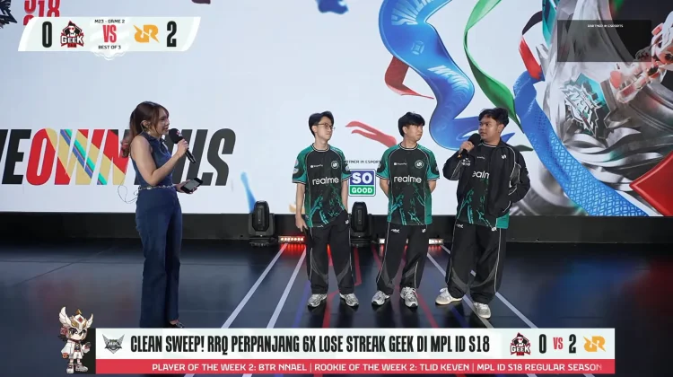 RRQ Hoshi Bangkit, Tumbangkan Geek Fam 2-0 lewat Dominasi dan Epic Comeback