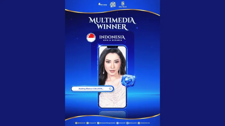 Wakil Indonesia Audrey Bianca Sabet Multimedia Award dan Lolos Top 40 Miss World