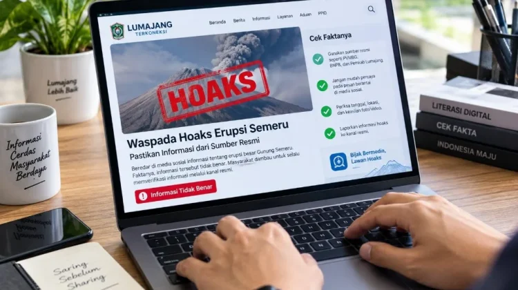 Semeru Fluktuatif, Diskominfo Lumajang Ajak Warga Bijak Bermedia Sosial
