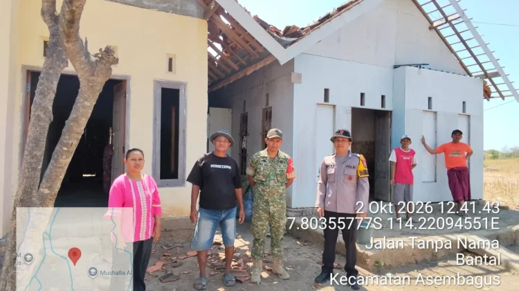 Tiga Rumah Rusak Bagian Atap akibat Angin Kencang