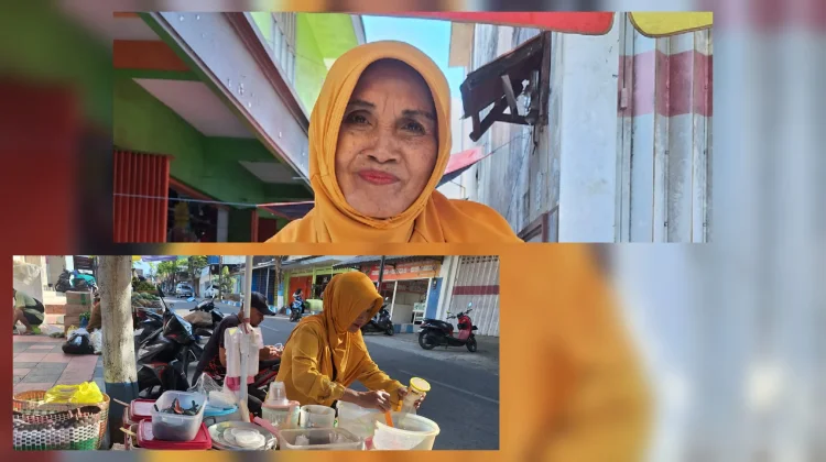 Bu Hari Bertahan Jualan Dawet dan Jenang di Pasar Glenmore