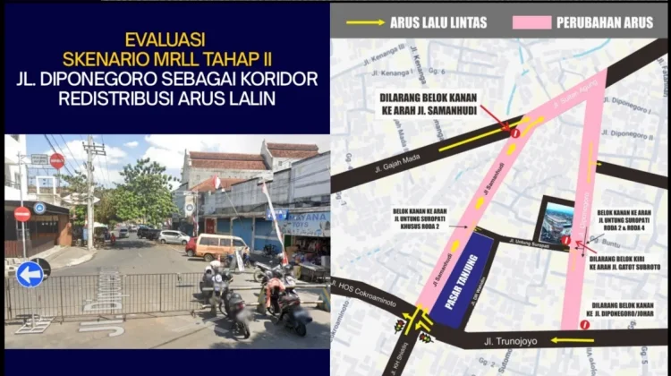 Mulai 5 Oktober, Arus Lalu Lintas Jl. Diponegoro Jember Diberlakukan Satu Arah