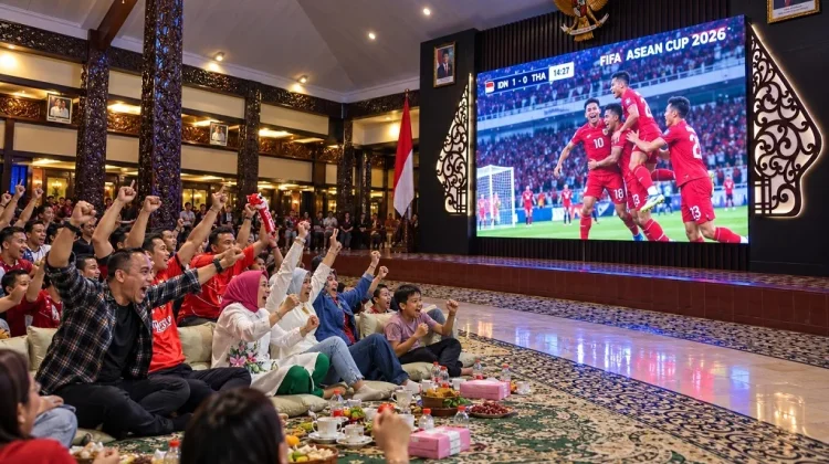 Warga Lumajang Bersorak Rayakan Kemenangan Timnas Indonesia