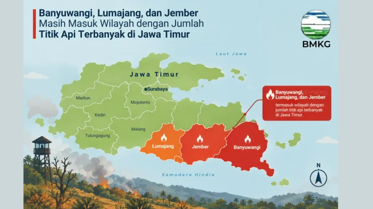 Jember, Lumajang dan Banyuwangi Masuk Wilayah dengan Hotspot Terbanyak di Jatim