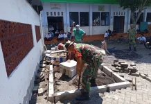 TNI Bangun Sarana Latihan Santri Lumajang