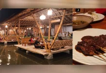 Kedai Apung Sate Umar Madura Jember, Sensasi Makan di Atas Kolam