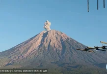 Erupsi Gunung Semeru Capai 900 Meter