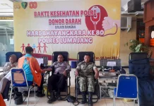 Polres Lumajang Gelar Donor Darah Sambut HUT Bhayangkara