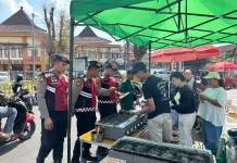Jajaran Polres Lumajang Gelar Patroli Perintis di Car Free Day