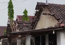 Puting Beliung Rusak 10 Rumah di Purwoharjo Banyuwangi