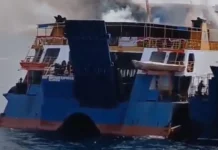 KMP Bontang Express II Terbakar di Ketapang