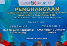 Marina Boom dan SMAN 1 Rogojampi Raih KTR Terbaik Jatim