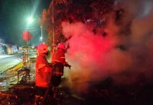 Warung Tembakau di Wonosari Bondowoso Terbakar