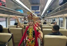 Gandrung Meriahkan Perjalanan KA Sangkuriang Menuju Ketapang