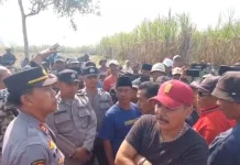Polisi Pantau Aksi Reclaiming Lahan HGU PT Kalijeruk Baru