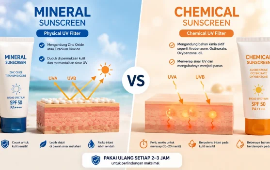 Mineral vs Chemical Sunscreen: Mana yang Paling Pas Buat Kulit Kamu?