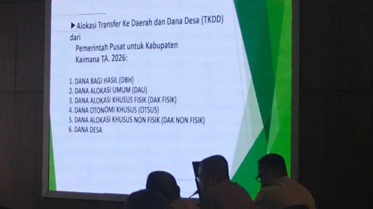 Pemda Kaimana Paparkan Rincian Dana Transfer Tahun Anggaran 2026