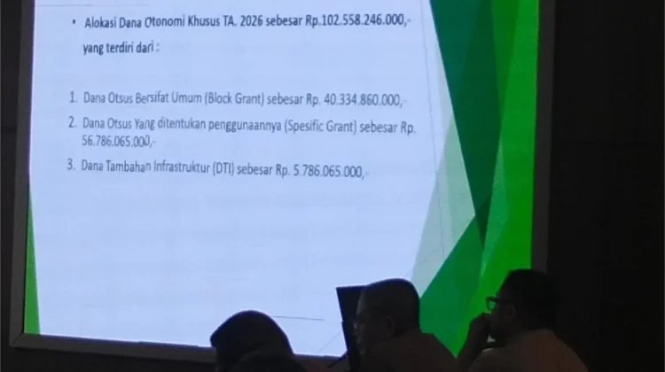 Dana Otsus Kaimana 2026 Tembus Rp.102 Miliar