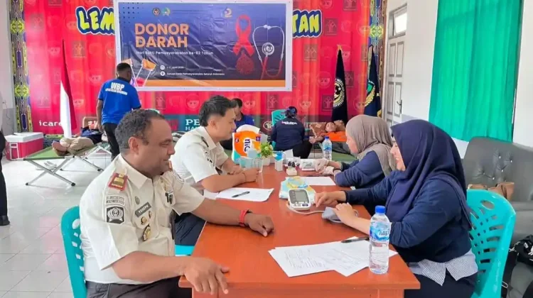 Lapas Kelas III Kaimana Gelar Donor Darah Peringati Hari Bakti Pemasyarakatan