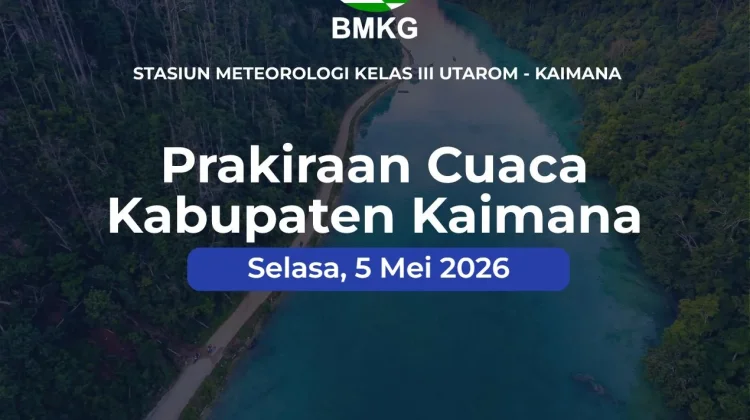 BMKG Utarom Kaimana Rilis Prakiraan Cuaca dan Pasang Surut