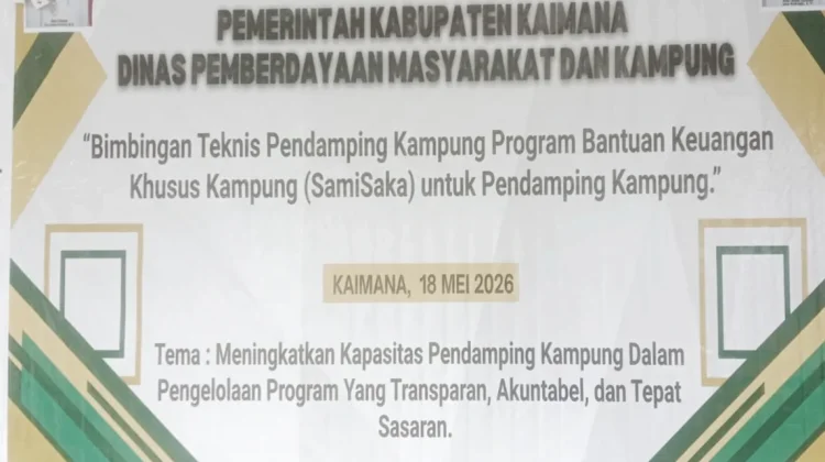 Inspektorat Kaimana: Pendamping  Samisaka Tidak Alergi untuk berkoordinasi