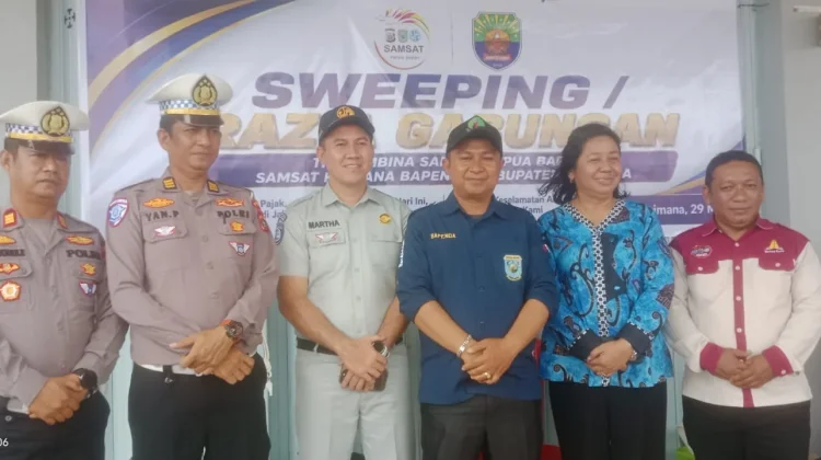 Tim Gabungan Samsat Kaimana Gelar Razia Pajak Kendaraan Bermotor