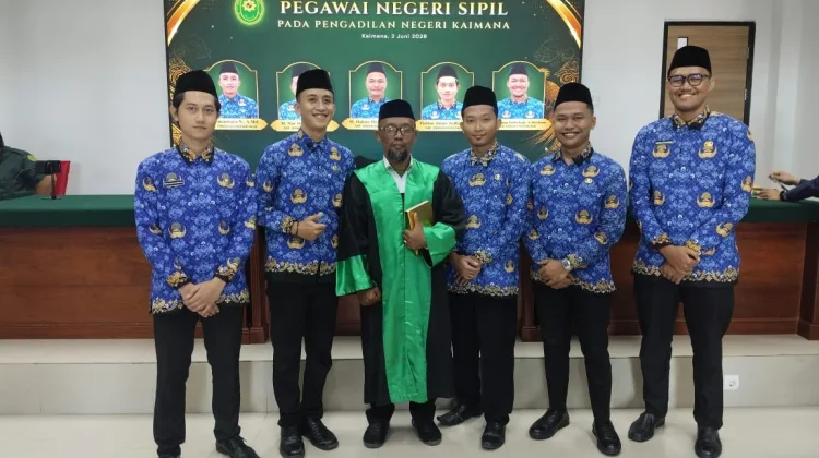 Lima ASN Pengadilan Negeri Kaimana Resmi Diambil Sumpah